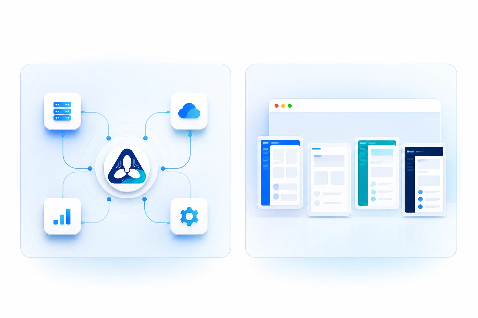 OrchLink modular integration and connected systems illustration