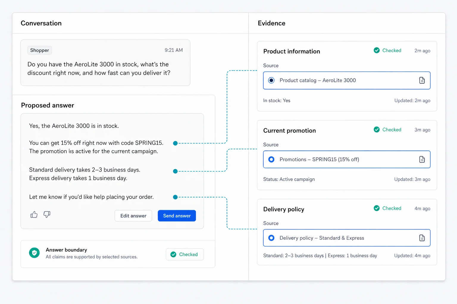 Find answers in real business data